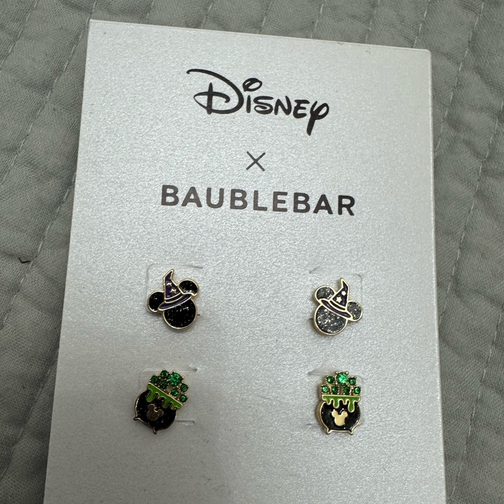 BaubleBar Disney Halloween Earrings - Black and Green